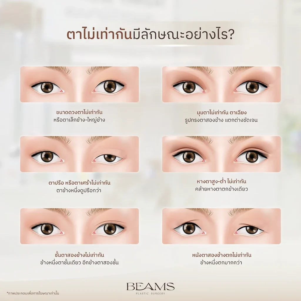 ลักษณะตาไม่เท่ากัน