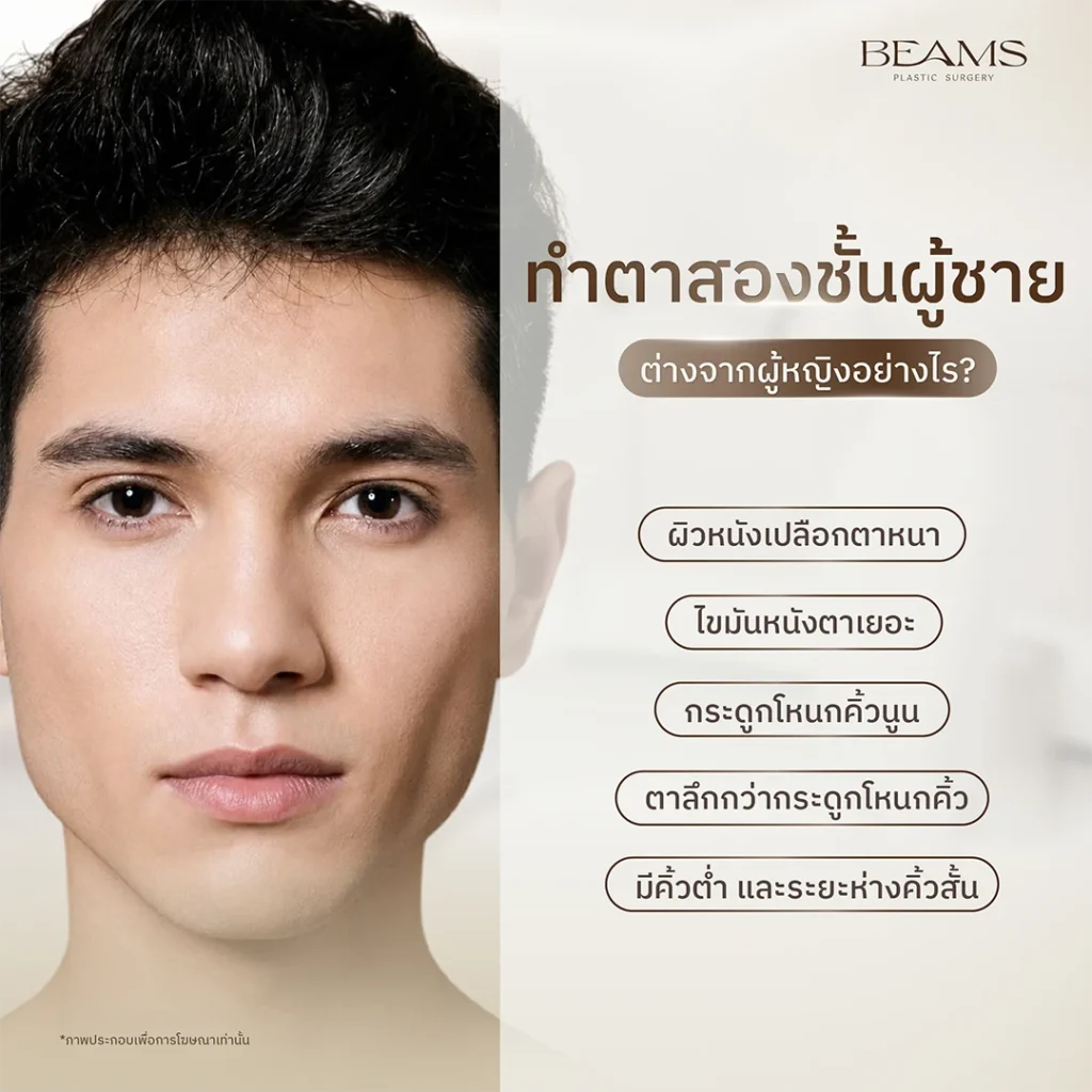 ทำตาสองชั้นผู้ชายต่างจากผู้หญิงอย่างไร